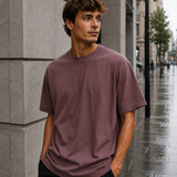 Plain - T-shirt - Muted Red - Relaxed