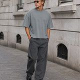 Block - T-shirt - Slate Grey - Oversized